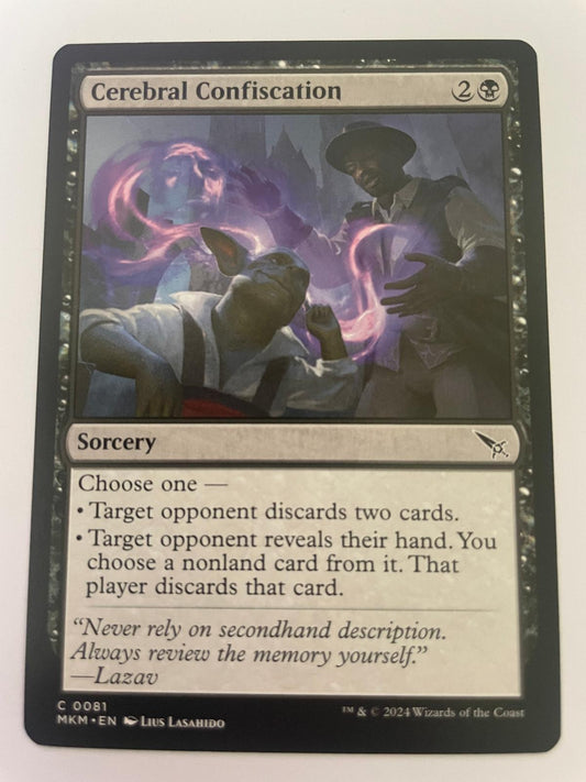 Cerebral Confiscation 81 Common Murders at Karlov Manor Magic: The Gathering NM