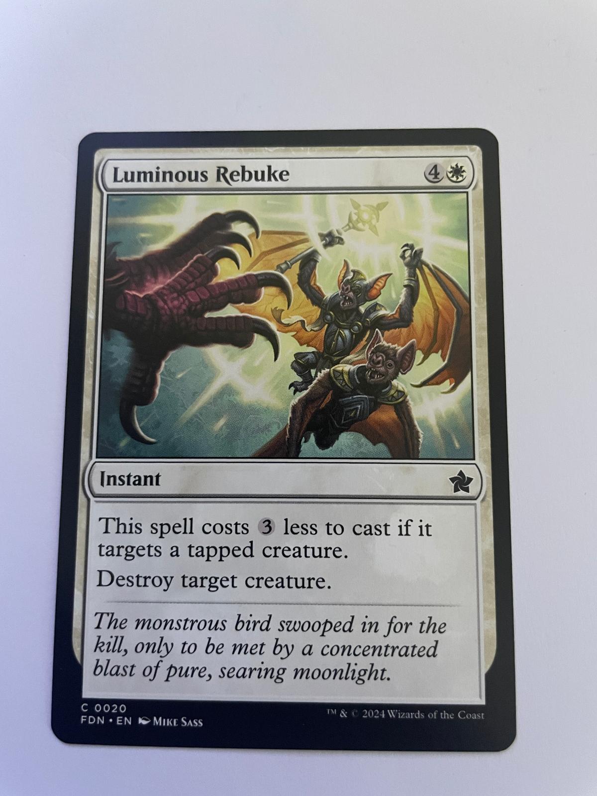 Luminous Rebuke 20 Common Foundations Magic: The Gathering Near Mint