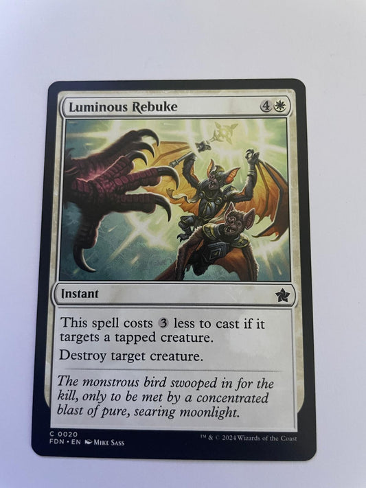 Luminous Rebuke 20 Common Foundations Magic: The Gathering Near Mint
