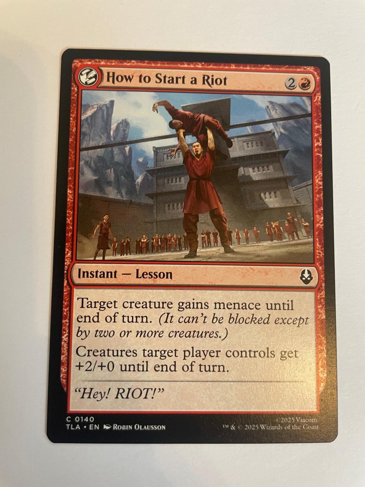 How to Start a Riot 140 Avatar: The Last Airbender NM