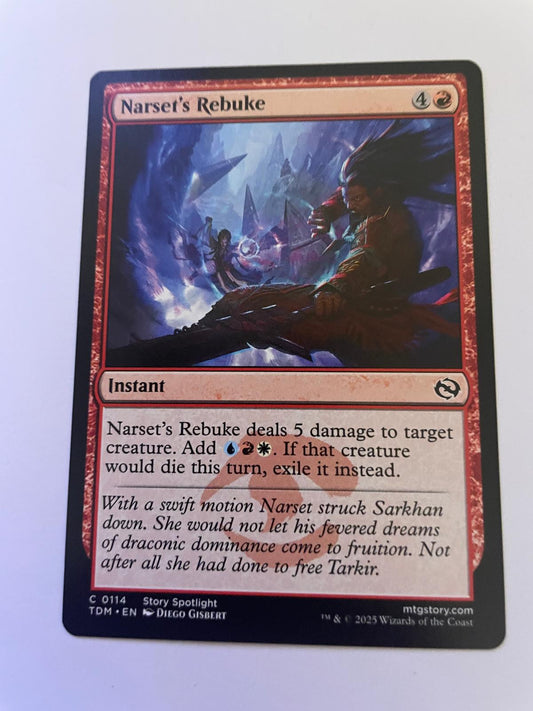 Narset's Rebuke 114 Common Tarkir: Dragonstorm Magic: The Gathering Near Mint