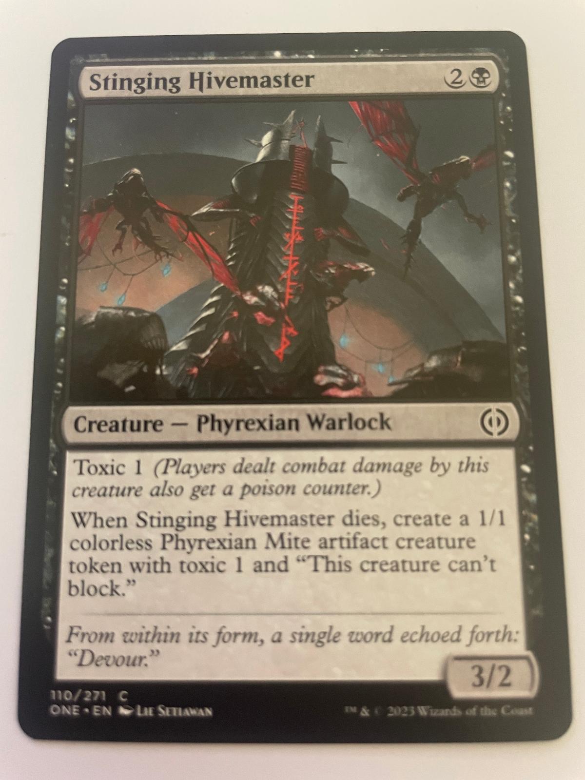 Stinging Hivemaster 110 Common Phyrexia: All Will Be One Magic: The Gathering NM