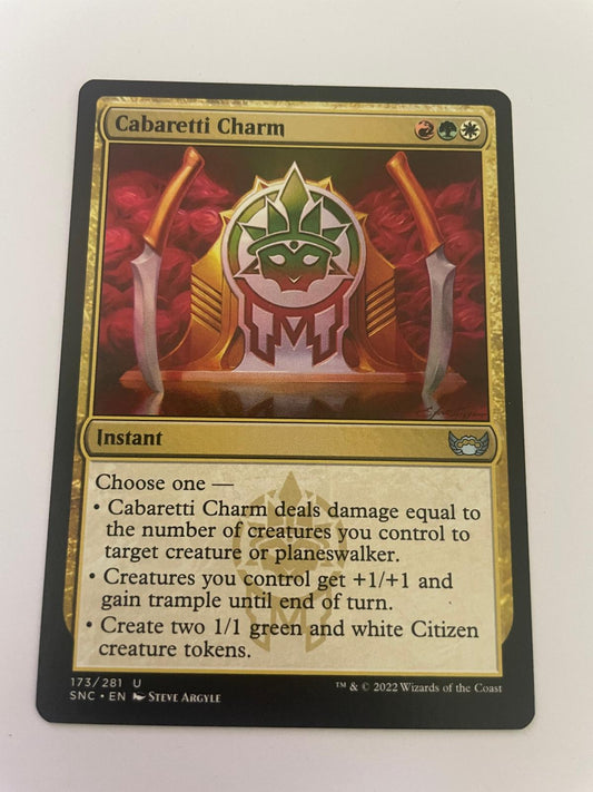 Cabaretti Charm 173 Uncommon Streets of New Capenna Magic: The Gathering NM