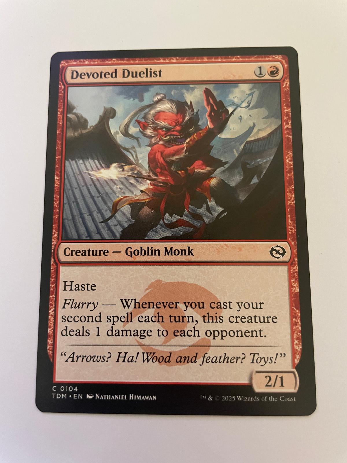 Devoted Duelist 104 Common Tarkir: Dragonstorm Magic: The Gathering Near Mint
