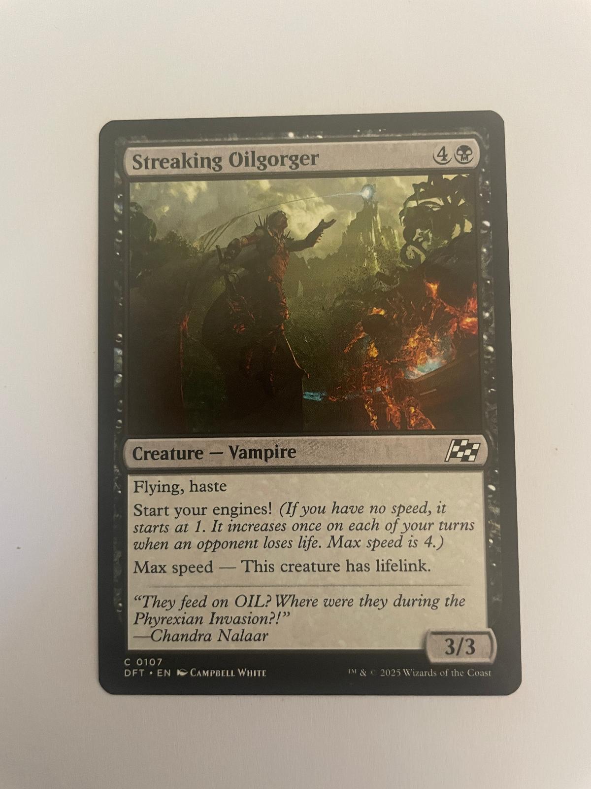 Streaking Oilgorger 107 Aetherdrift DFT NM