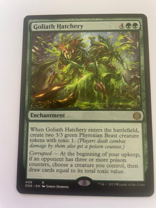 Goliath Hatchery 408 Rare Phyrexia: All Will Be One Magic: The Gathering NM