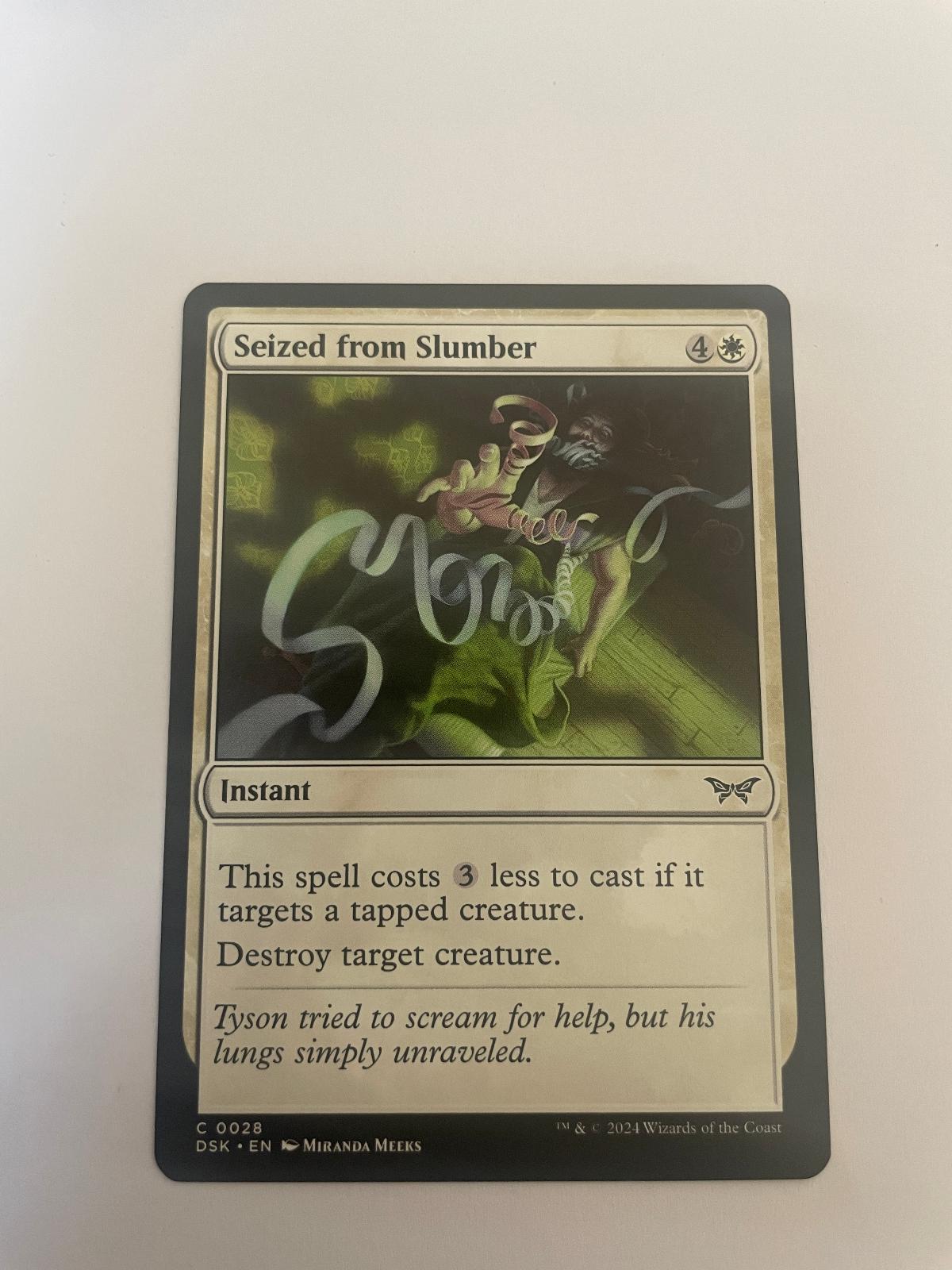 Seized from Slumber 28 Duskmourn: House of Horror DSK NM