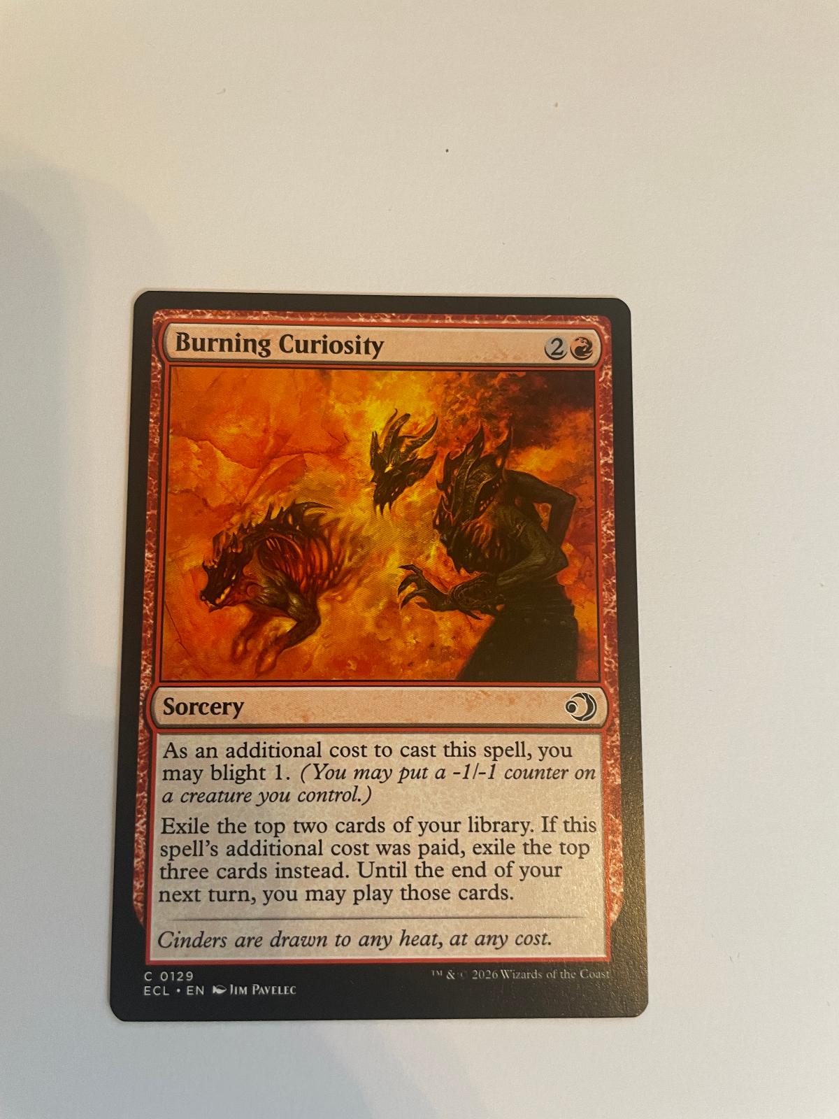 Burning Curiosity 129 Lorwyn Eclipsed ECL NM