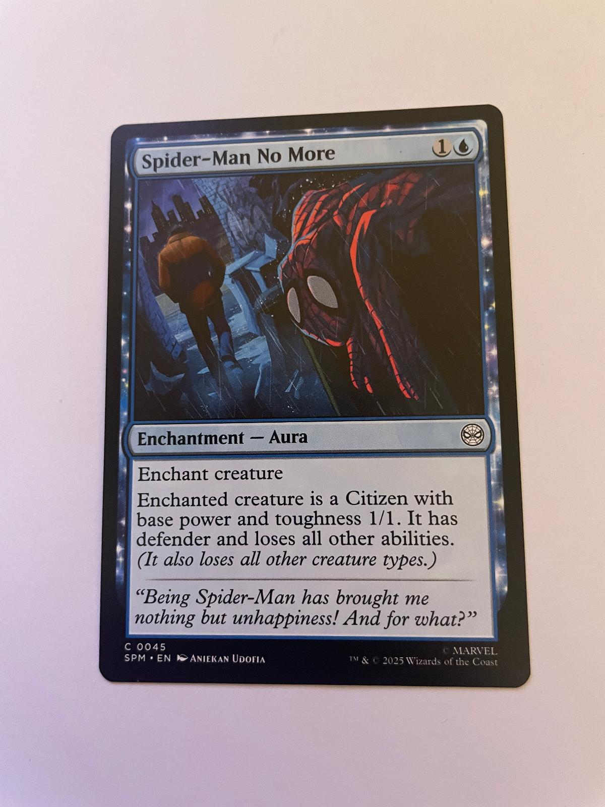 Spider-Man No More 45 Common Marvel's Spider-Man Magic: The Gathering Near Mint