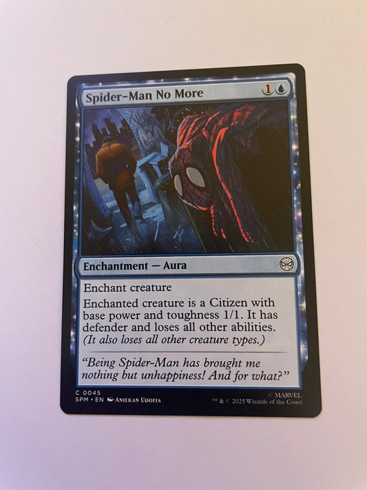 Spider-Man No More 45 Common Marvel's Spider-Man Magic: The Gathering Near Mint