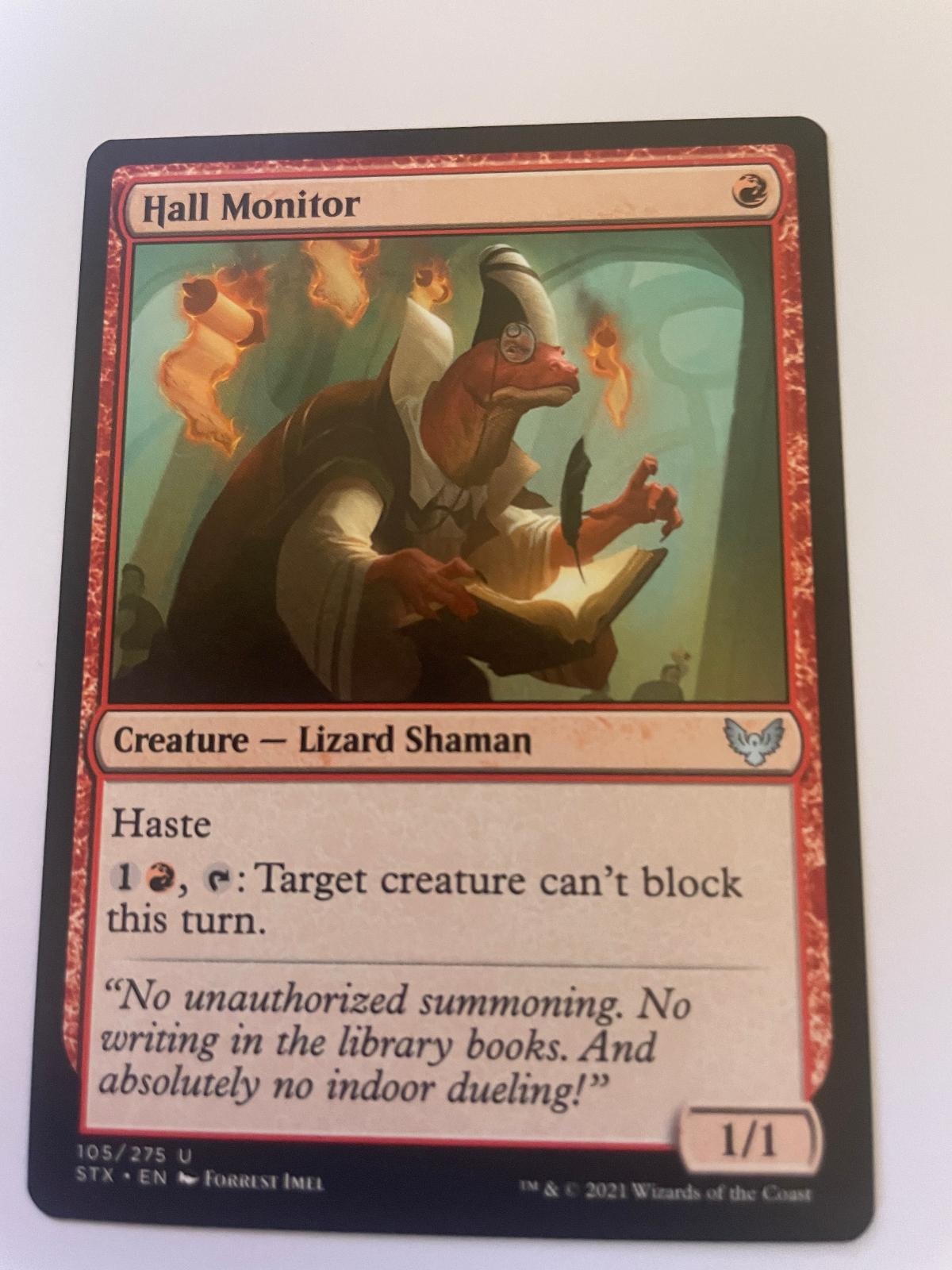 Hall Monitor 105 Uncommon Strixhaven: School of Mages Magic: The Gathering NM