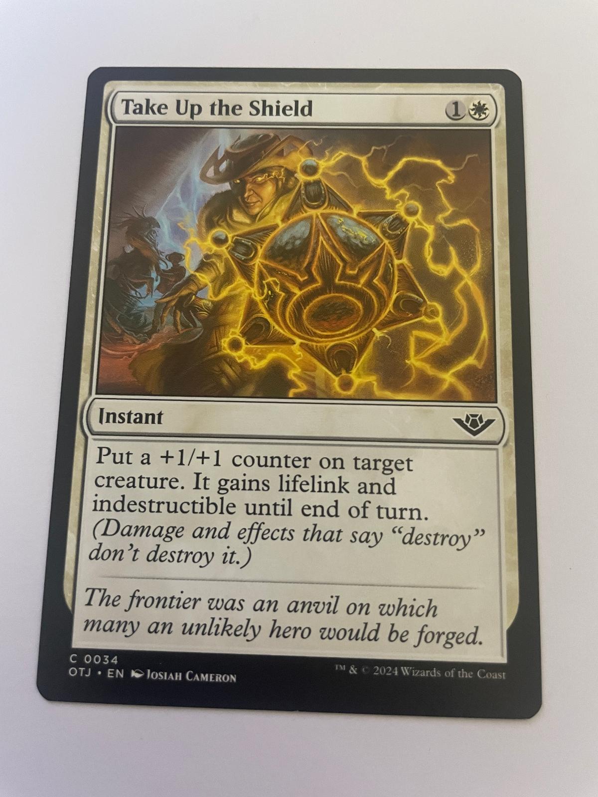 Take Up the Shield 34 Common Outlaws of Thunder Junction Magic: The Gathering NM