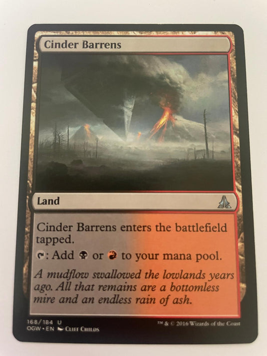Cinder Barrens 168 Uncommon Oath of the Gatewatch Magic: The Gathering Near Mint