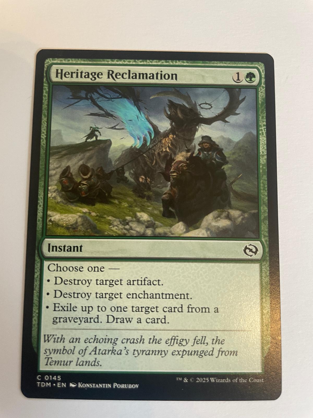 Heritage Reclamation 145 Tarkir: Dragonstorm NM