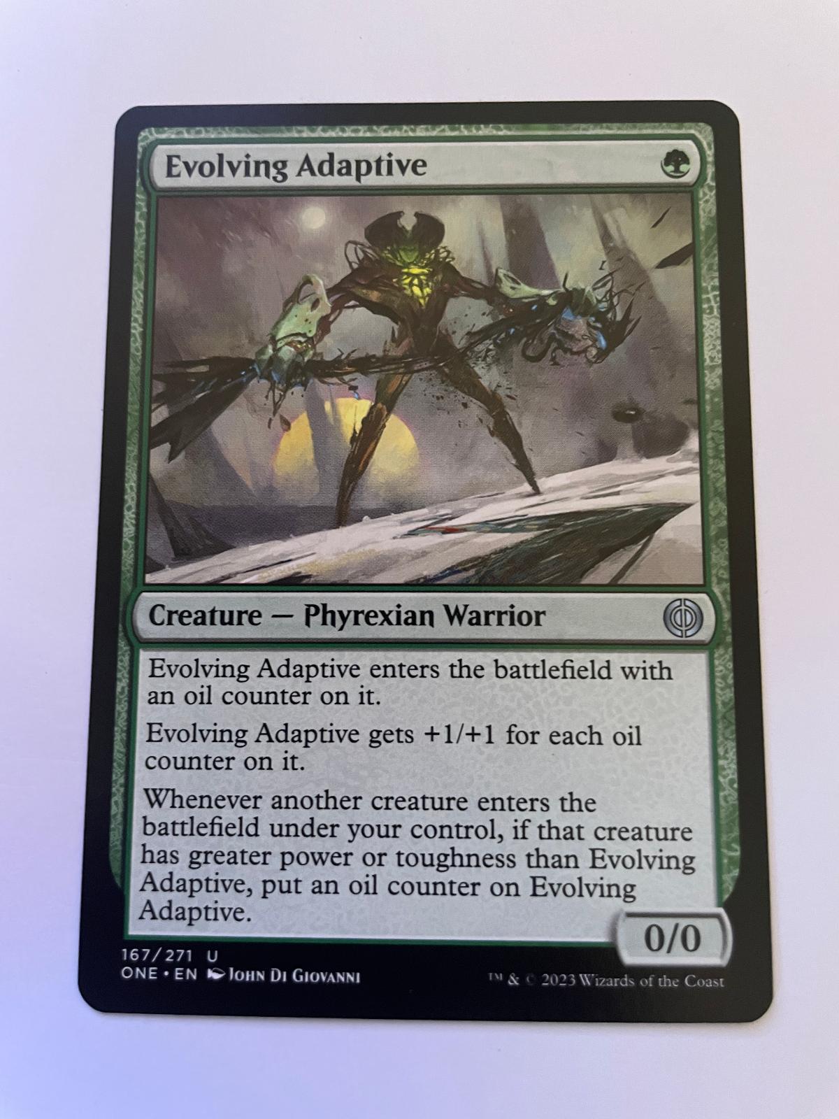 Evolving Adaptive 167 Uncommon Phyrexia: All Will Be One Magic: The Gathering NM