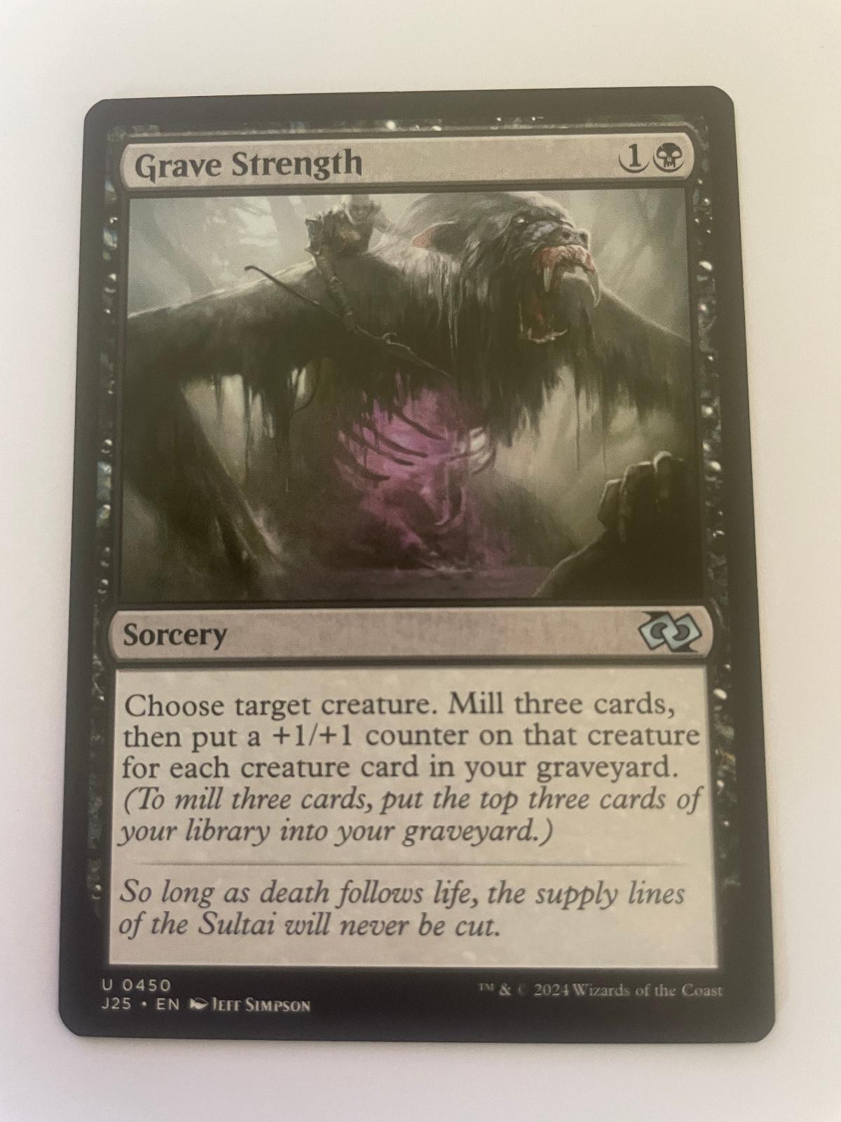 Grave Strength 450 Uncommon Foundations Jumpstart Magic: The Gathering Near Mint