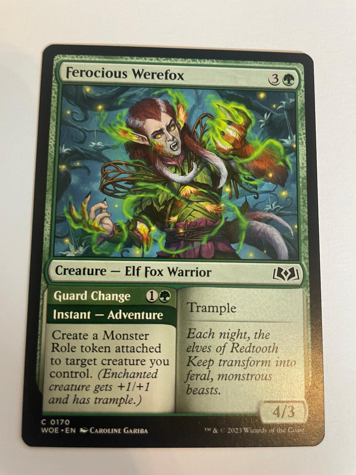 Ferocious Werefox 170 Wilds of Eldraine NM