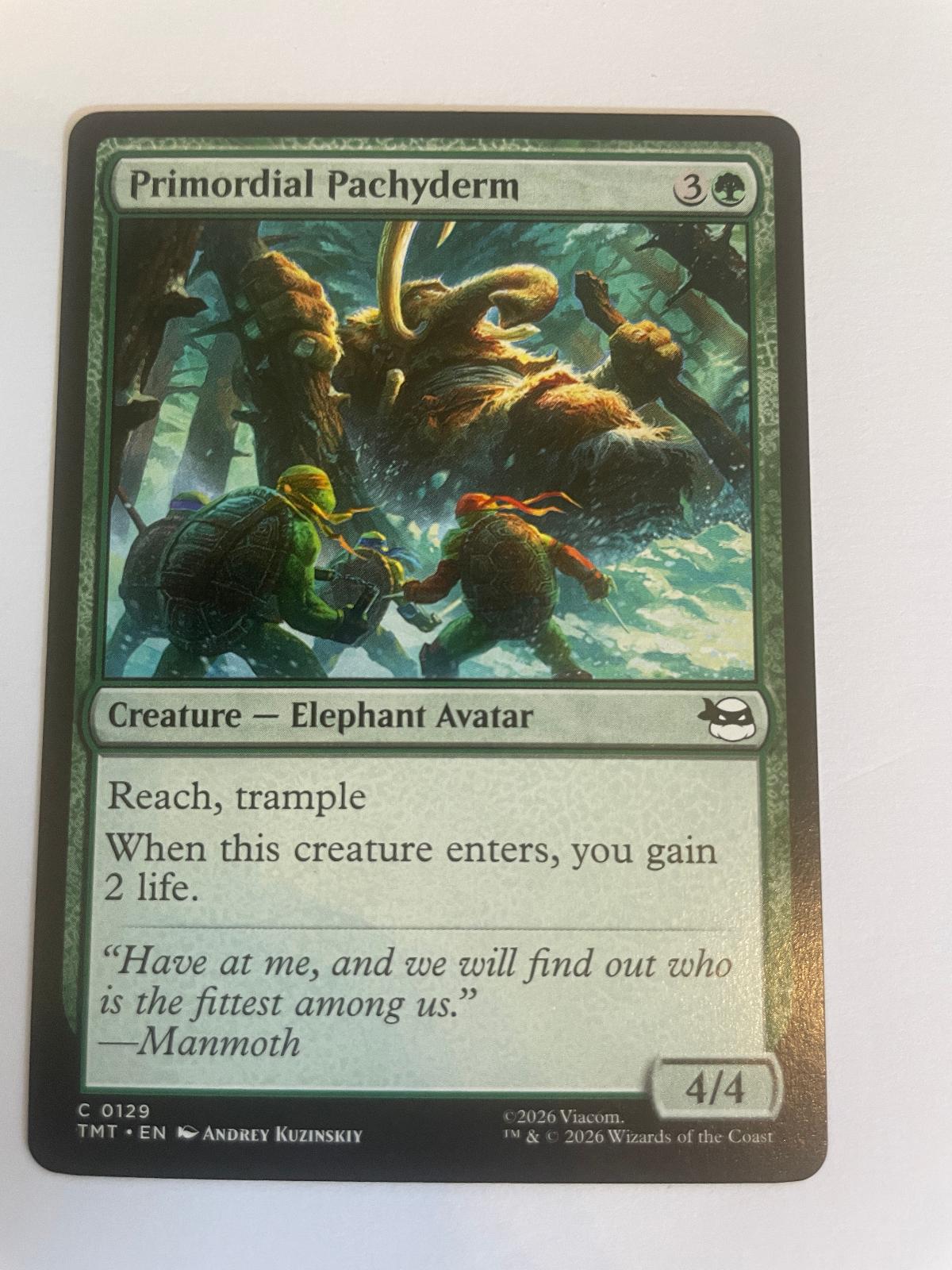 Primordial Pachyderm 0129 Teenage Mutant Ninja Turtles TMT NM