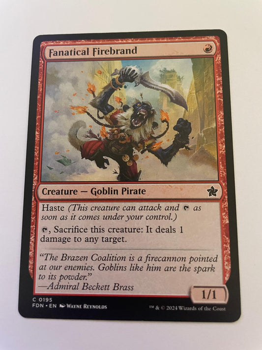 Fanatical Firebrand 195 Common Foundations Magic: The Gathering Near Mint