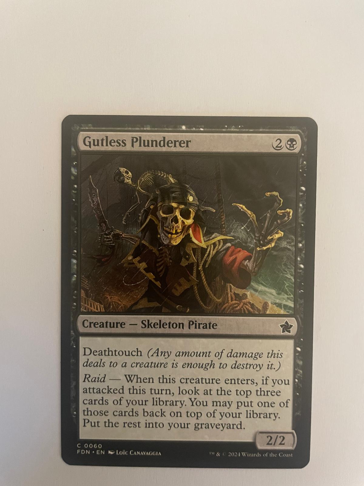 Gutless Plunderer 60 Foundations FDN NM
