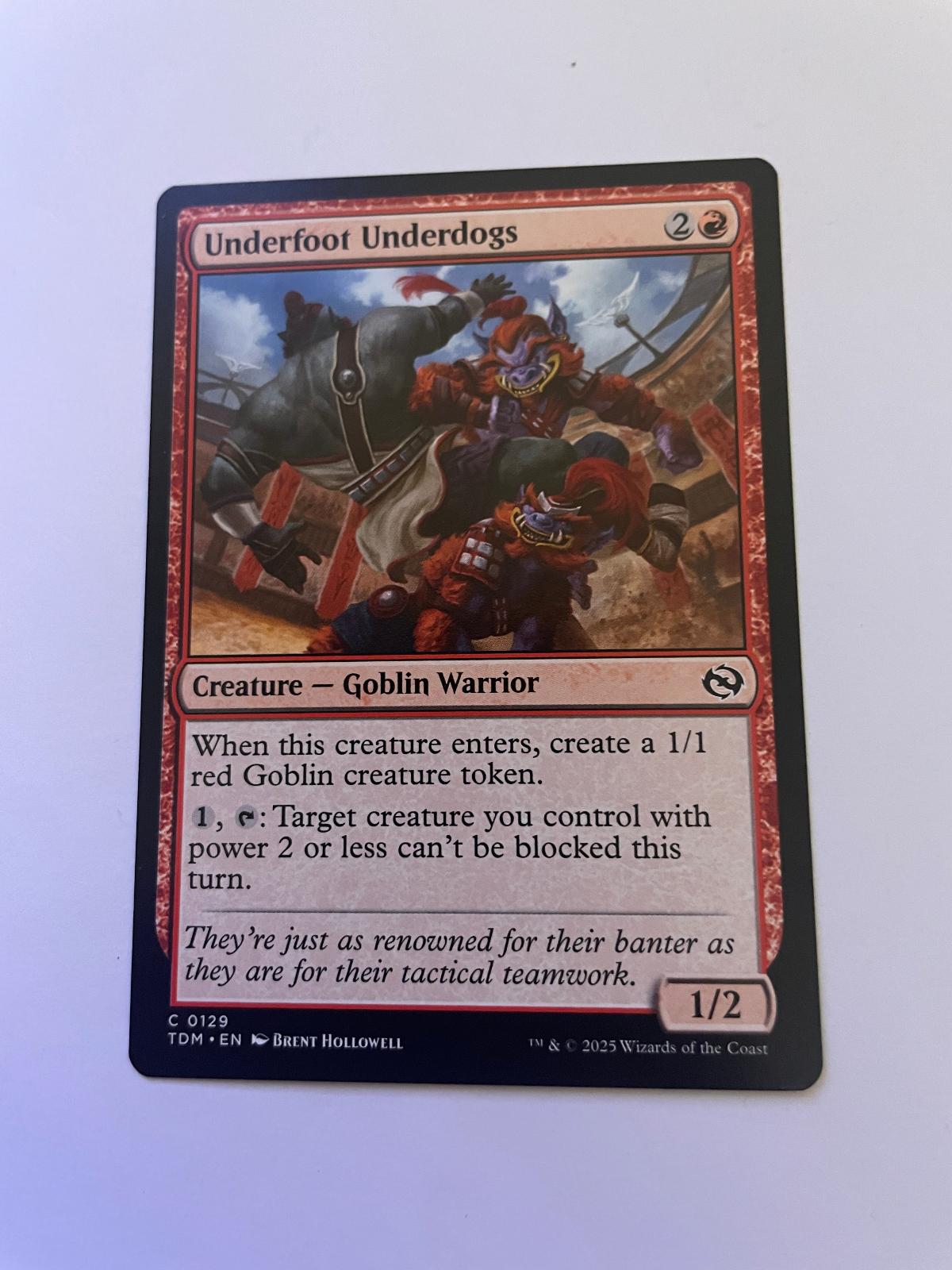Underfoot Underdogs 129 Common Tarkir: Dragonstorm Magic: The Gathering NM