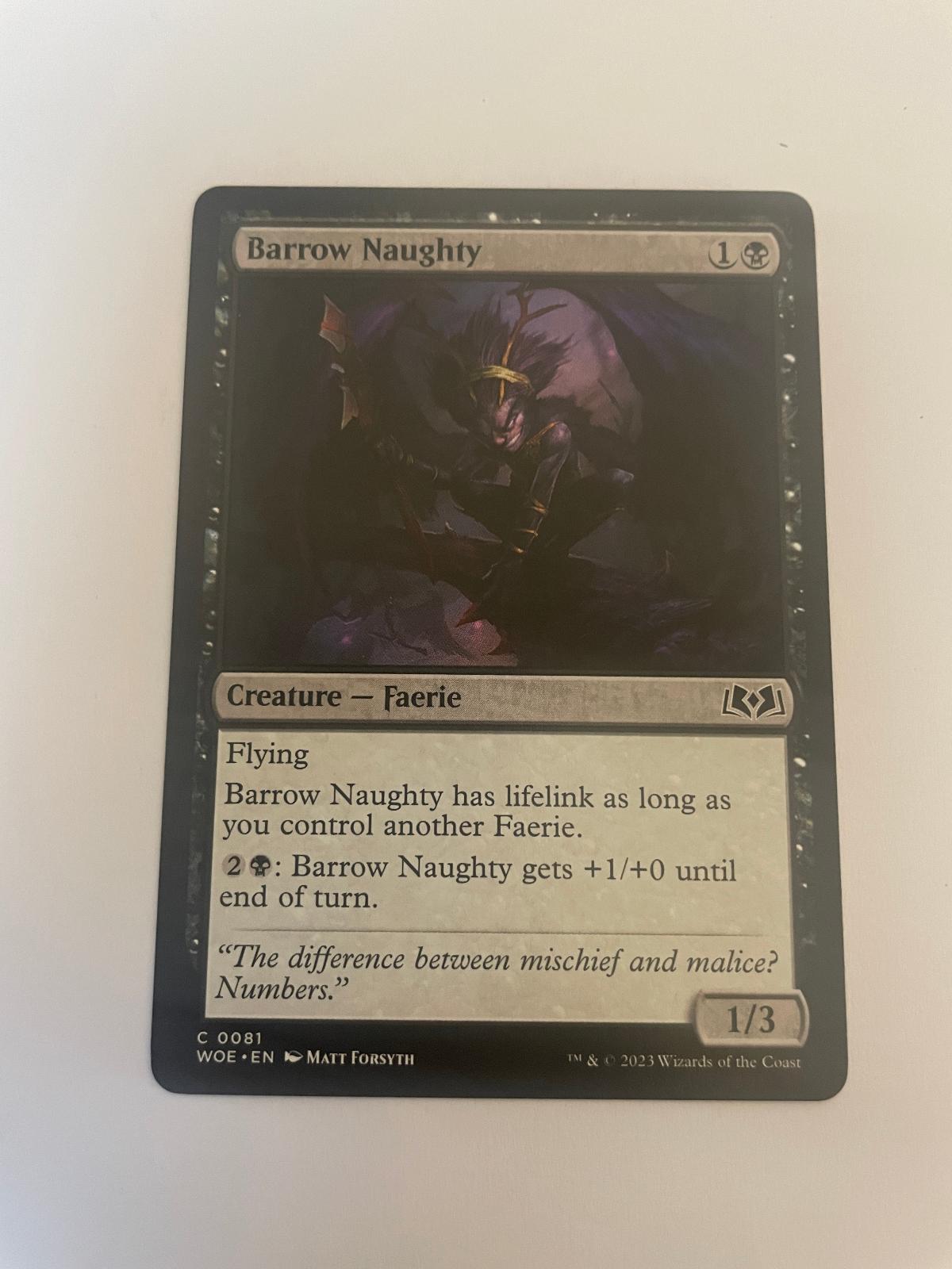 Barrow Naughty 81 Wilds of Eldraine WOE NM