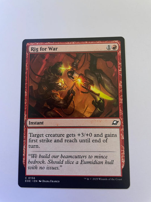 Rig for War 156 Common Edge of Eternities Magic: The Gathering Near Mint