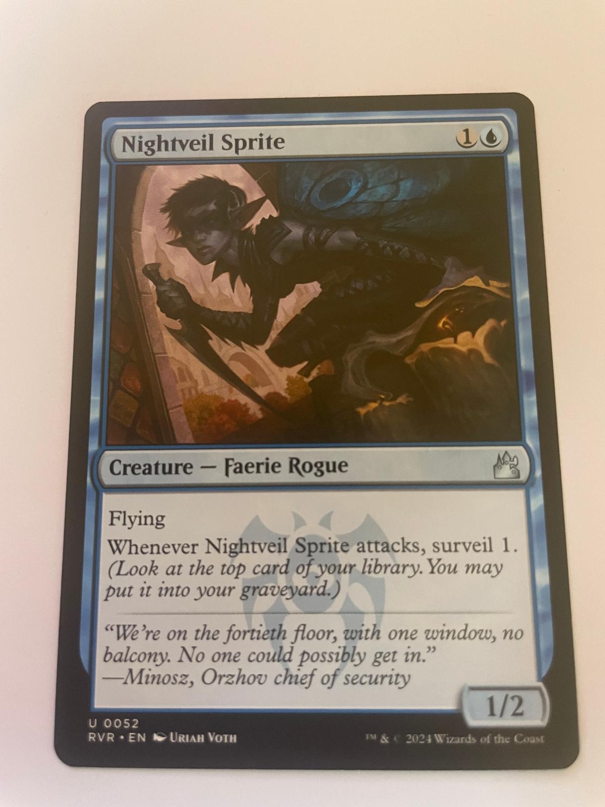 Nightveil Sprite 52 Uncommon Ravnica Remastered Magic: The Gathering Near Mint