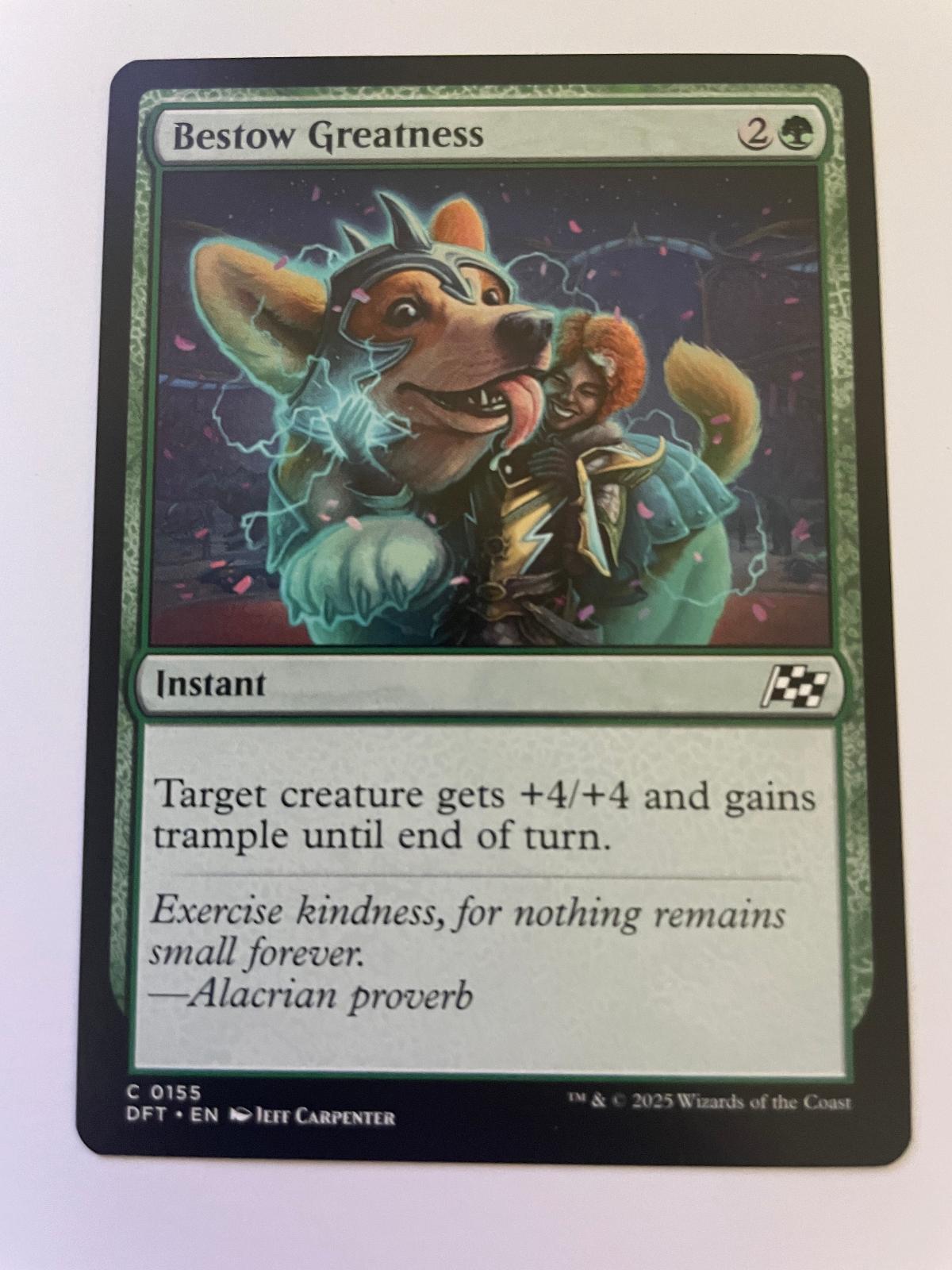 Bestow Greatness 155 Common Aetherdrift Magic: The Gathering Near Mint