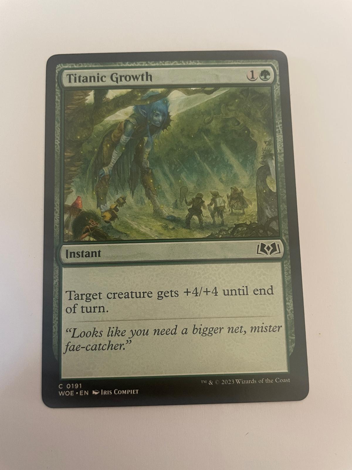 Titanic Growth 191 Wilds of Eldraine WOE NM