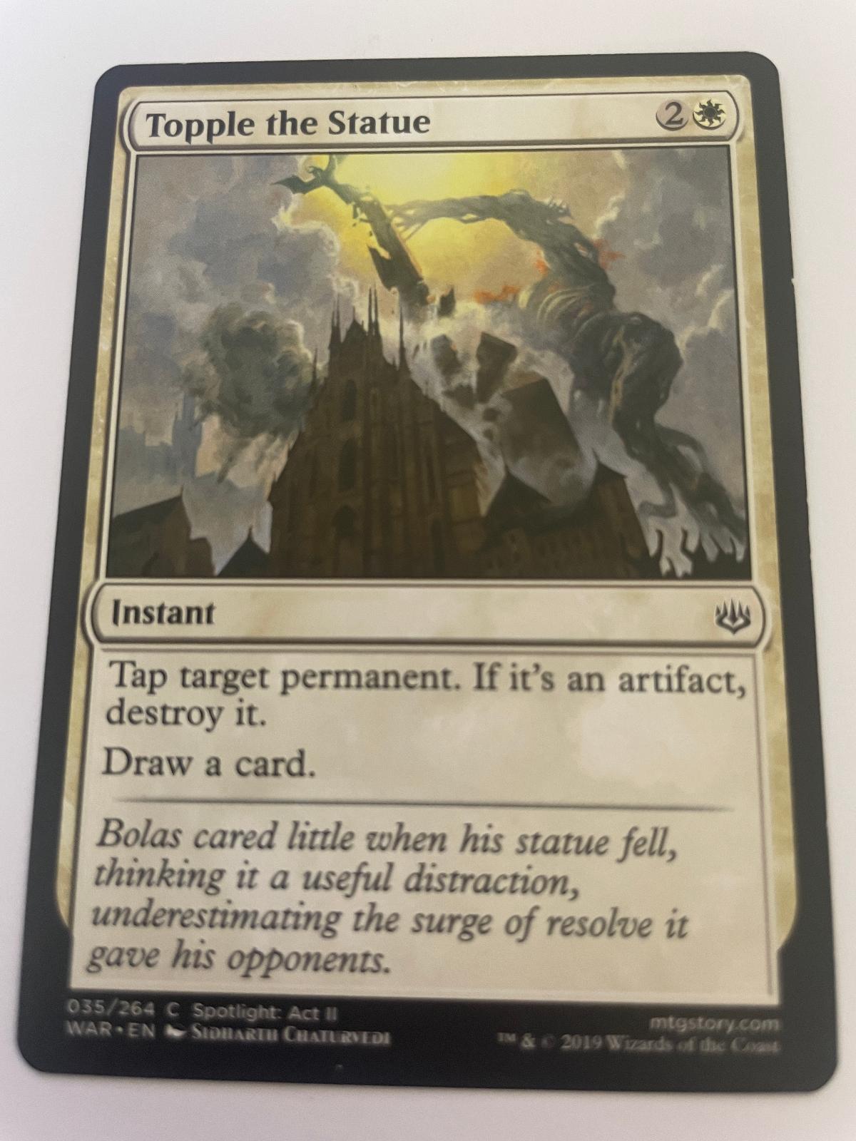 Topple the Statue 35 Common War of the Spark Magic: The Gathering Near Mint