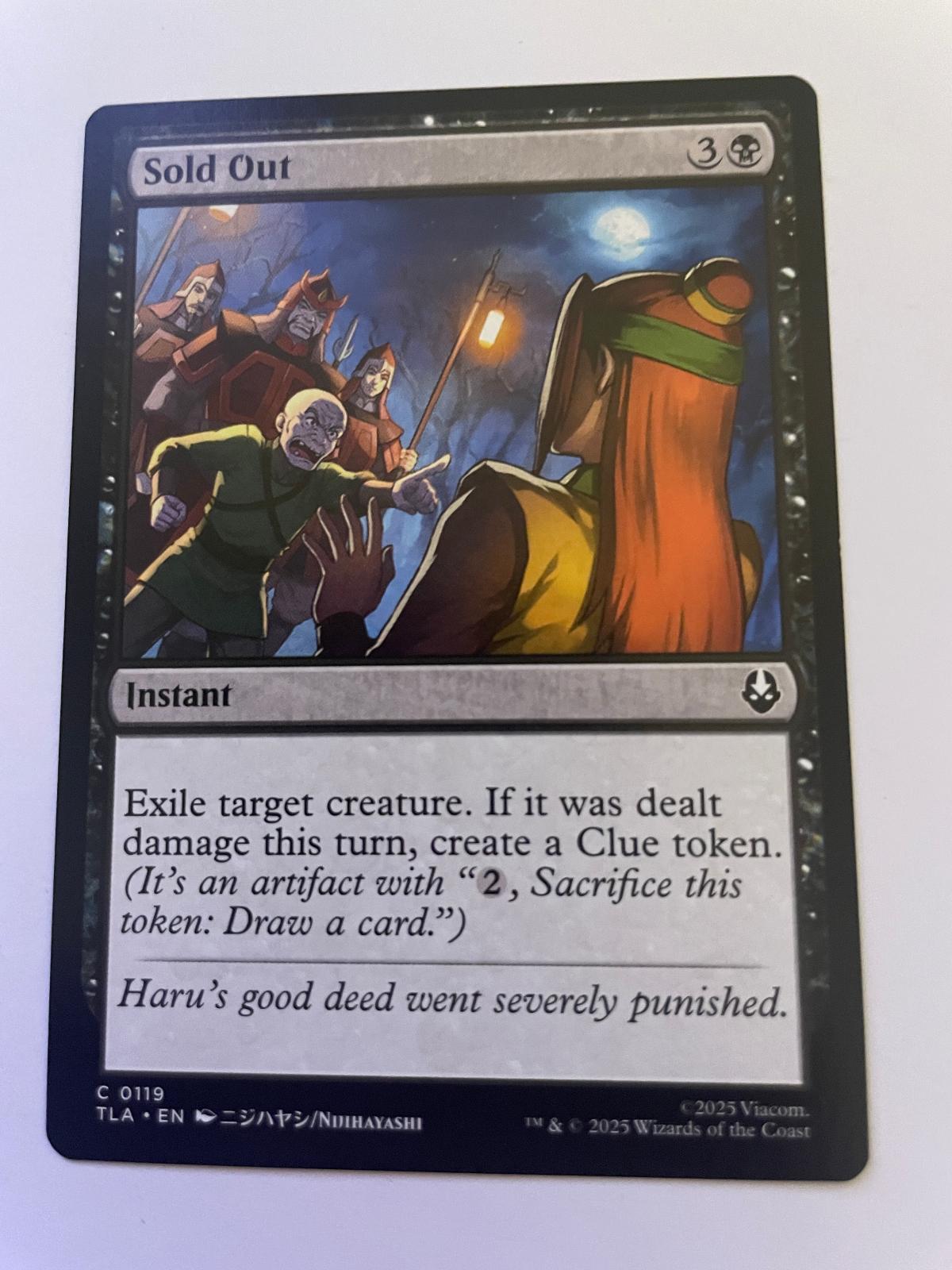 Sold Out 119 Common Avatar: The Last Airbender Magic: The Gathering Near Mint