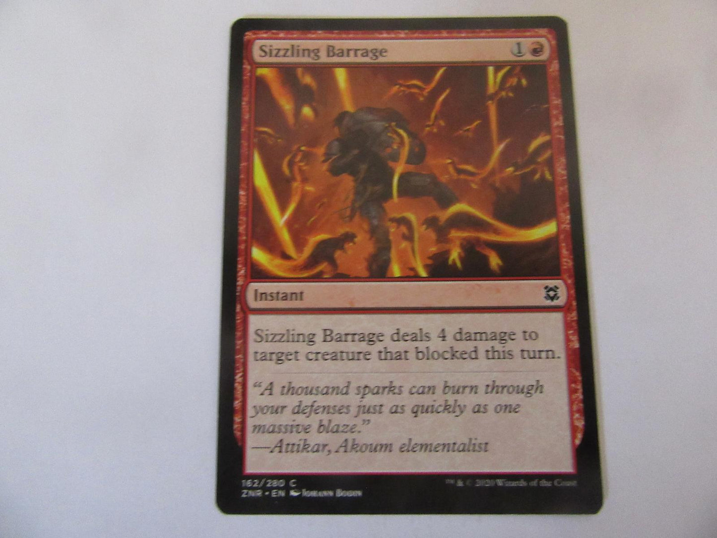 Sizzling Barrage 162 Zendikar Rising NM