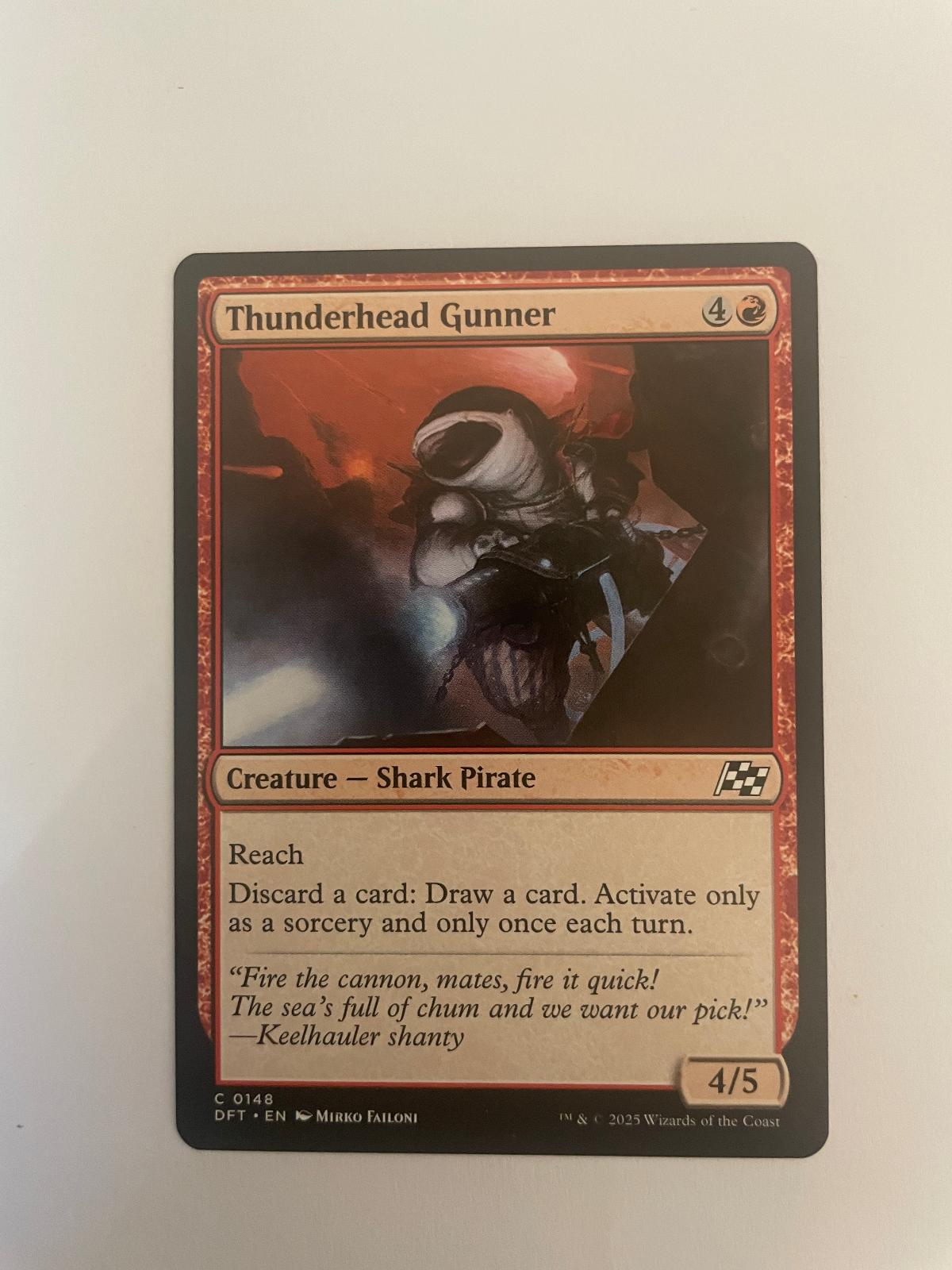 Thunderhead Gunner 148 Aetherdrift DFT NM