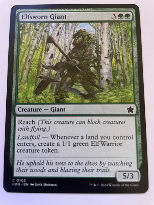 Elfsworn Giant 103 Common Foundations Magic: The Gathering Near Mint