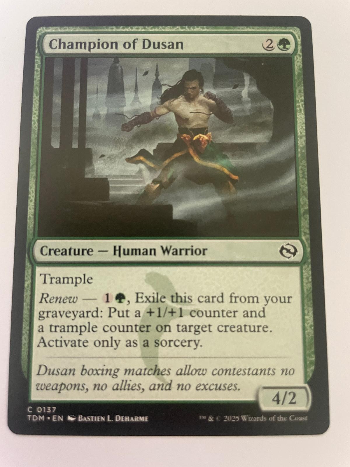 Champion of Dusan 137 Common Tarkir: Dragonstorm Magic: The Gathering Near Mint