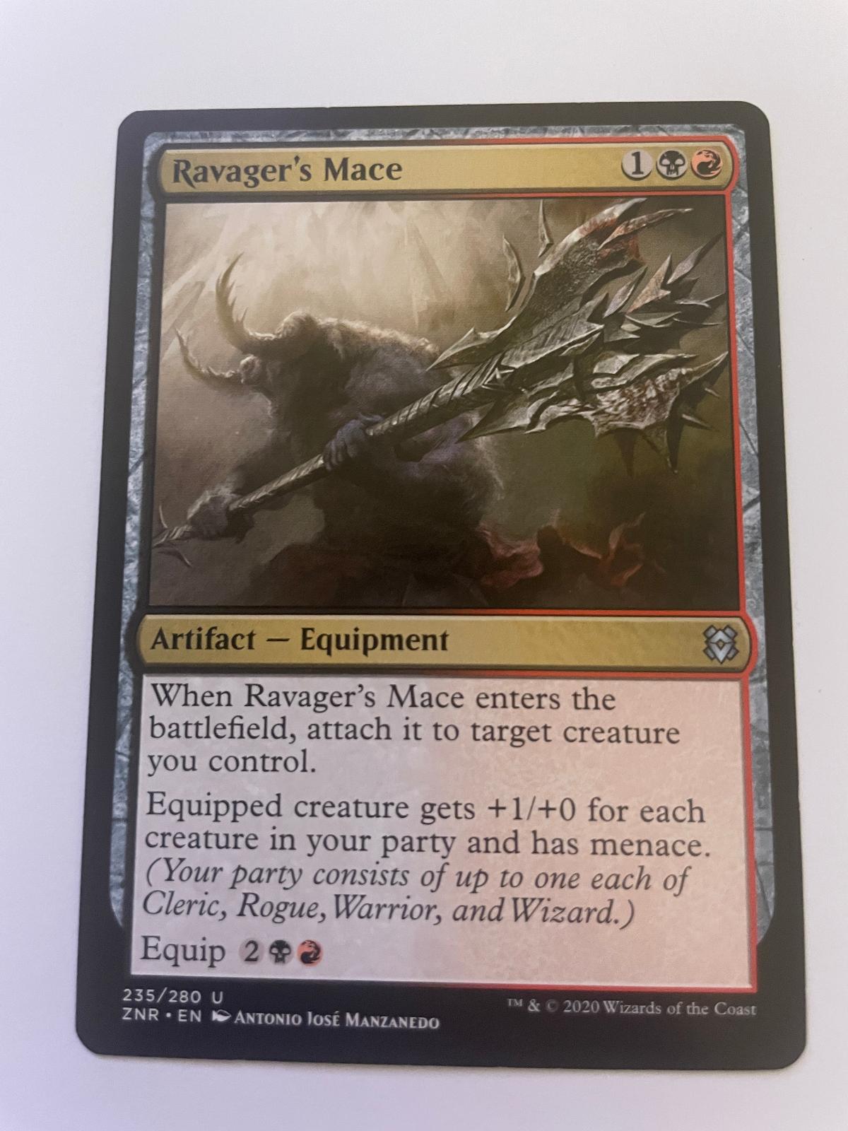 Ravager's Mace 235 Uncommon Zendikar Rising Magic: The Gathering Near Mint
