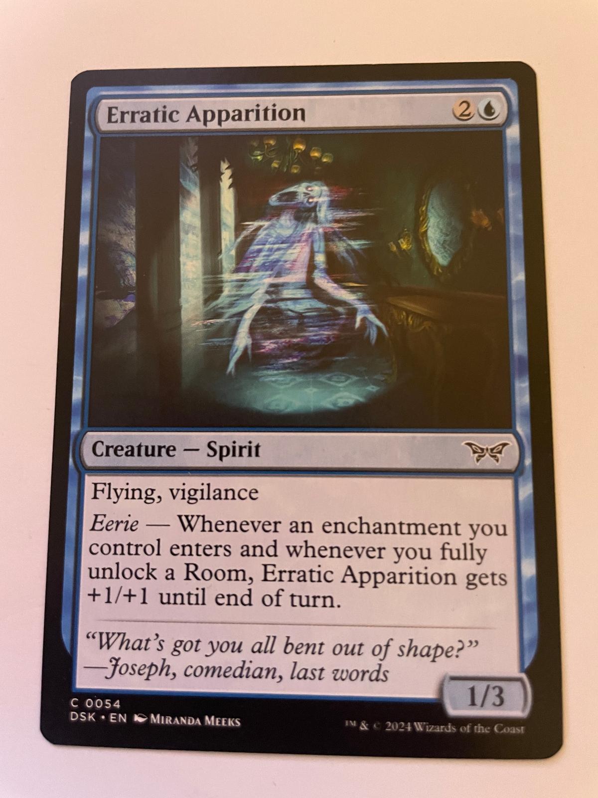 Erratic Apparition 54 Common Duskmourn: House of Horror Magic: The Gathering NM