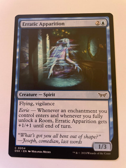 Erratic Apparition 54 Common Duskmourn: House of Horror Magic: The Gathering NM