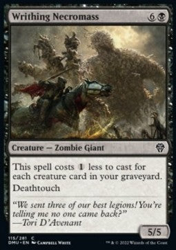 Writhing Necromass