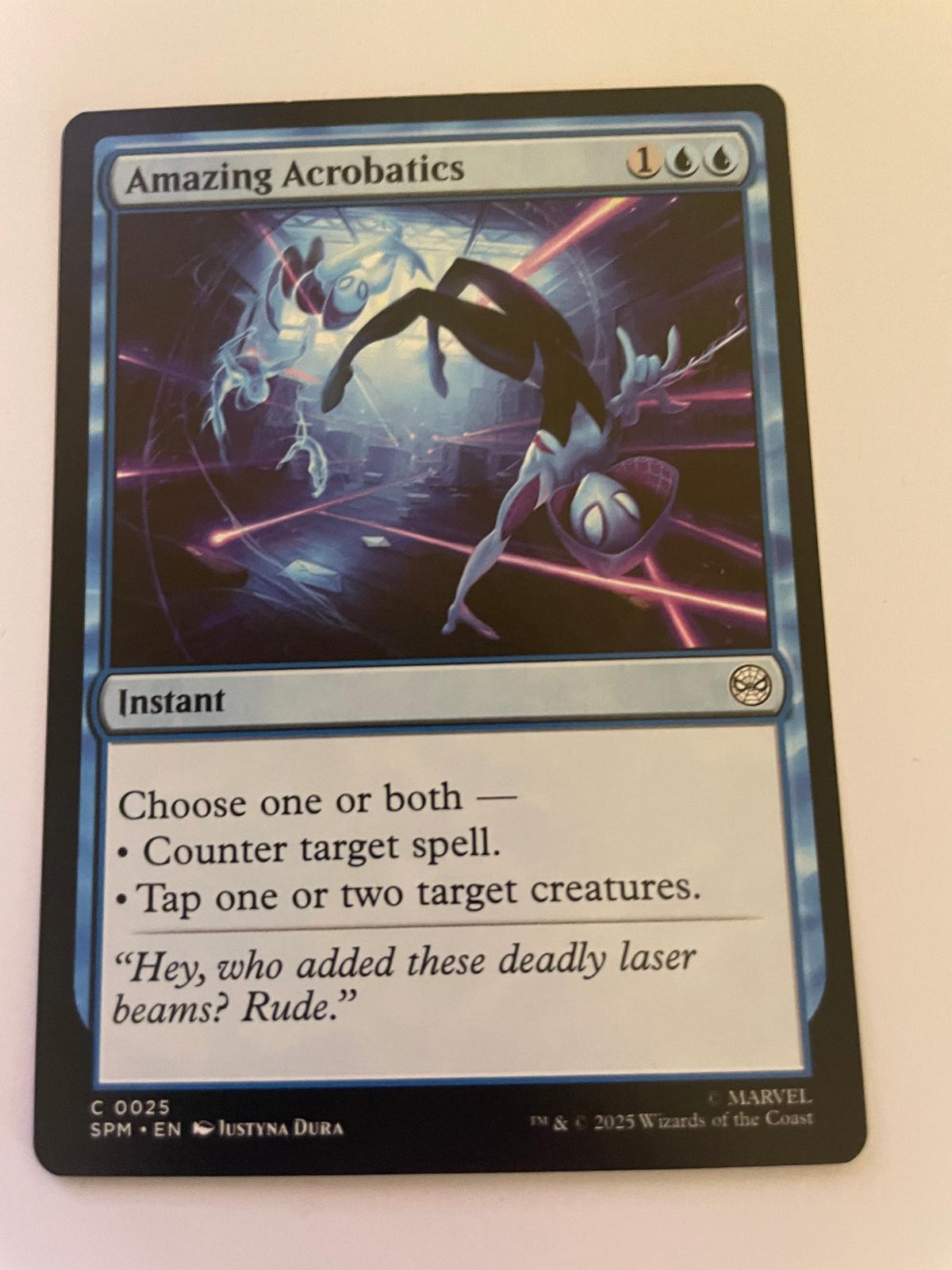 Amazing Acrobatics 25 Common Marvel's Spider-Man Magic: The Gathering Near Mint
