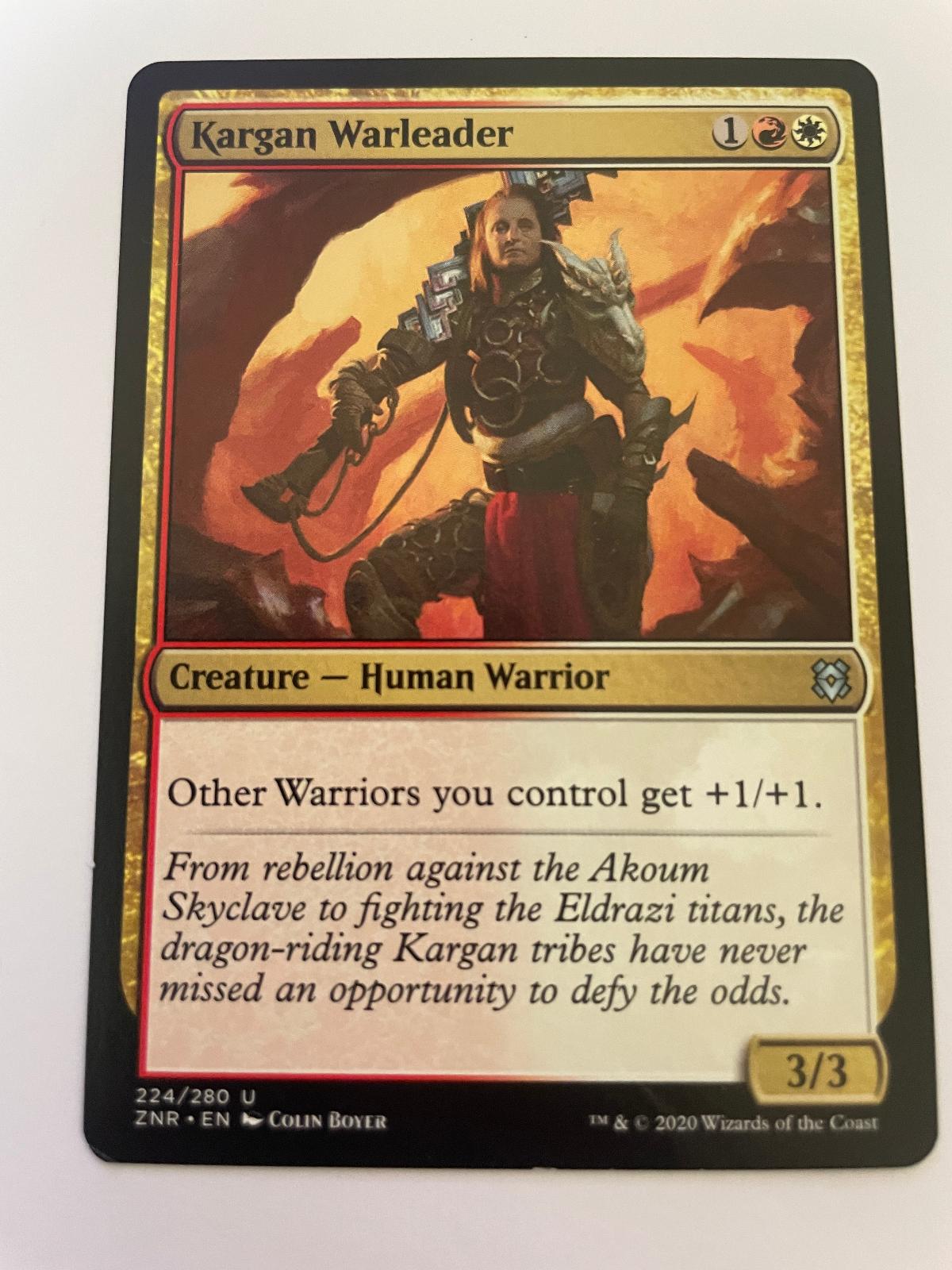 Kargan Warleader 224 Uncommon Zendikar Rising Magic: The Gathering Near Mint