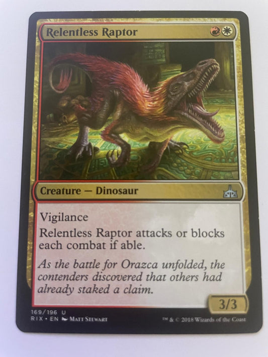 Relentless Raptor 169 Uncommon Rivals of Ixalan Magic: The Gathering Near Mint