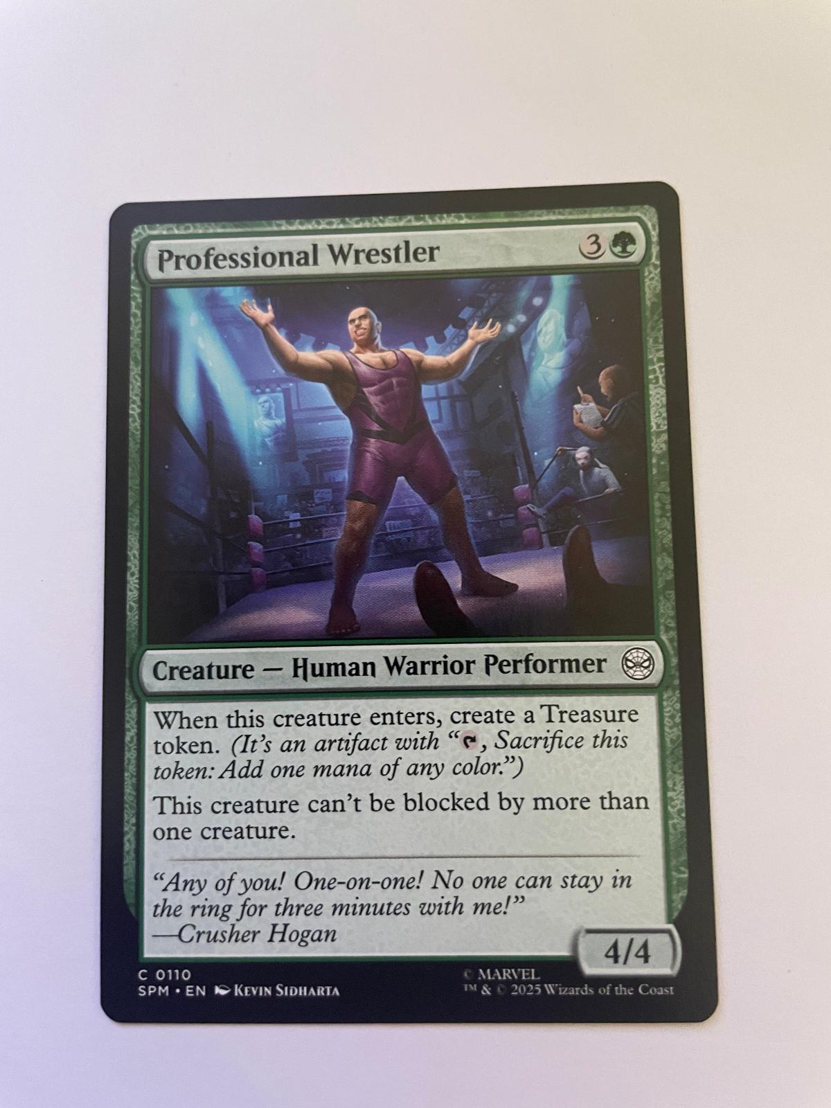 Professional Wrestler 110 Common Marvel's Spider-Man Magic: The Gathering NM
