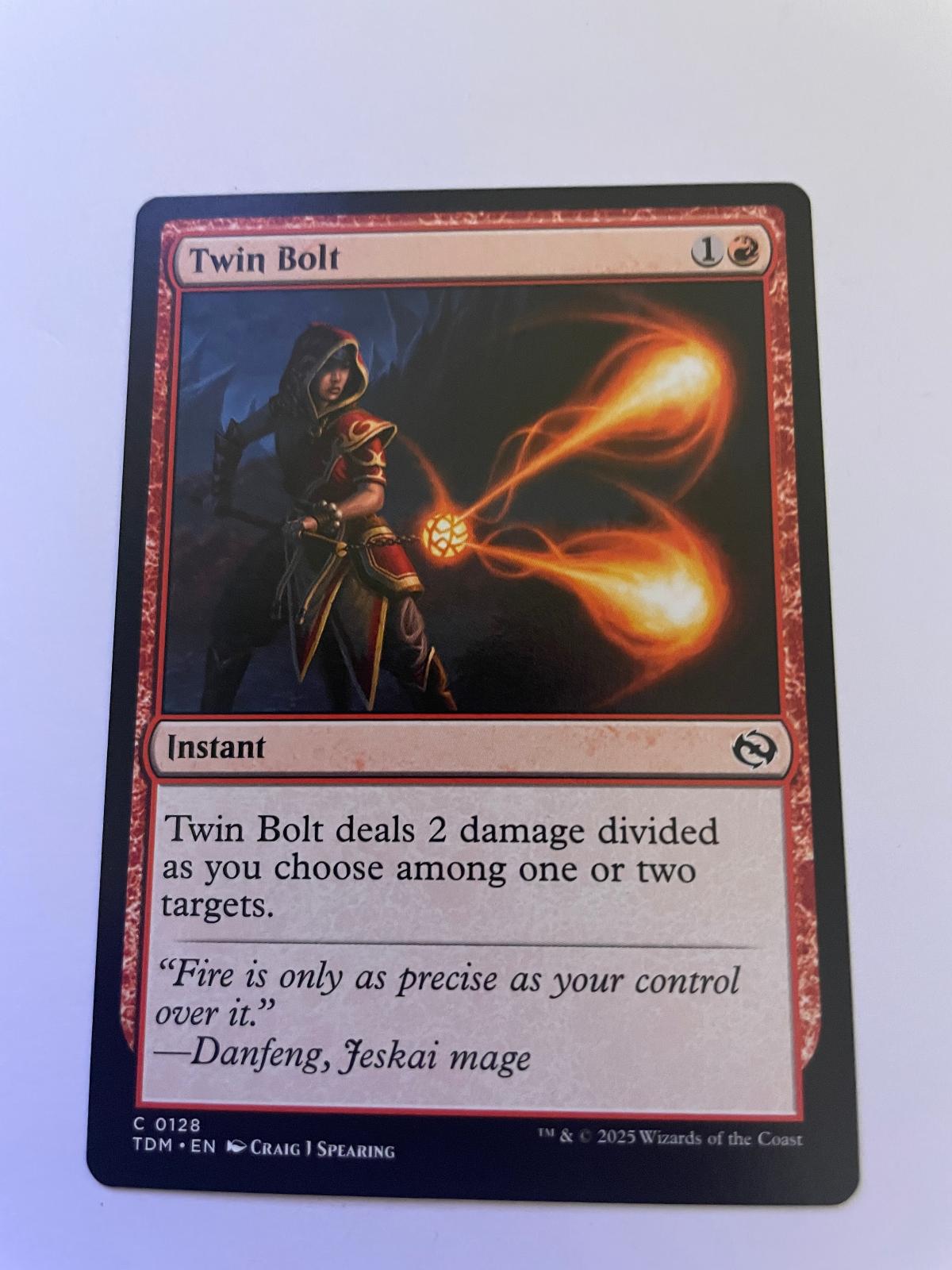 Twin Bolt 128 Common Tarkir: Dragonstorm Magic: The Gathering Near Mint