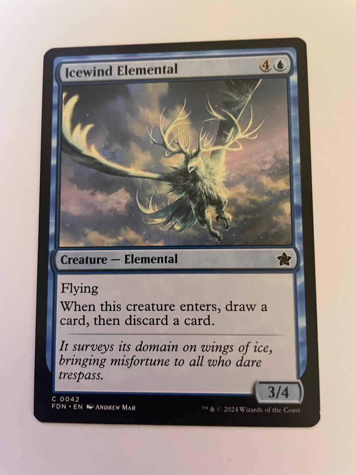 Icewind Elemental 42 Common Foundations Magic: The Gathering Near Mint