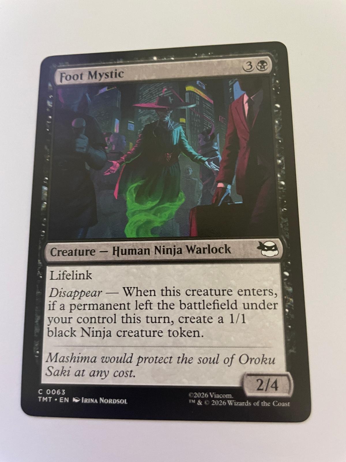 Foot Mystic 0063 Common Teenage Mutant Ninja Turtles Magic: The Gathering NM