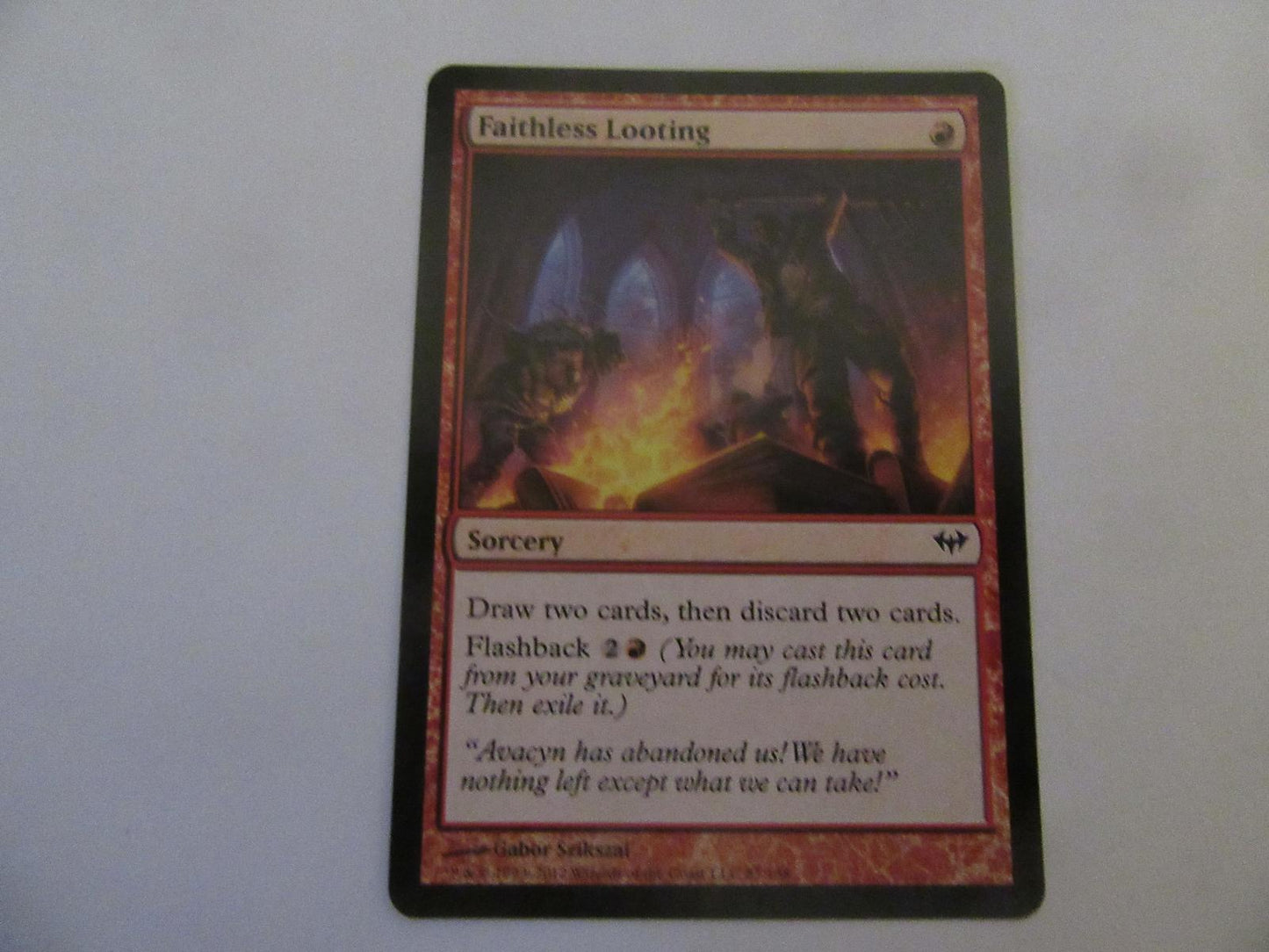Faithless Looting 87 Dark Ascension NM