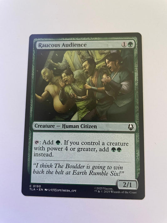 Raucous Audience 190 Common Avatar: The Last Airbender Magic: The Gathering NM
