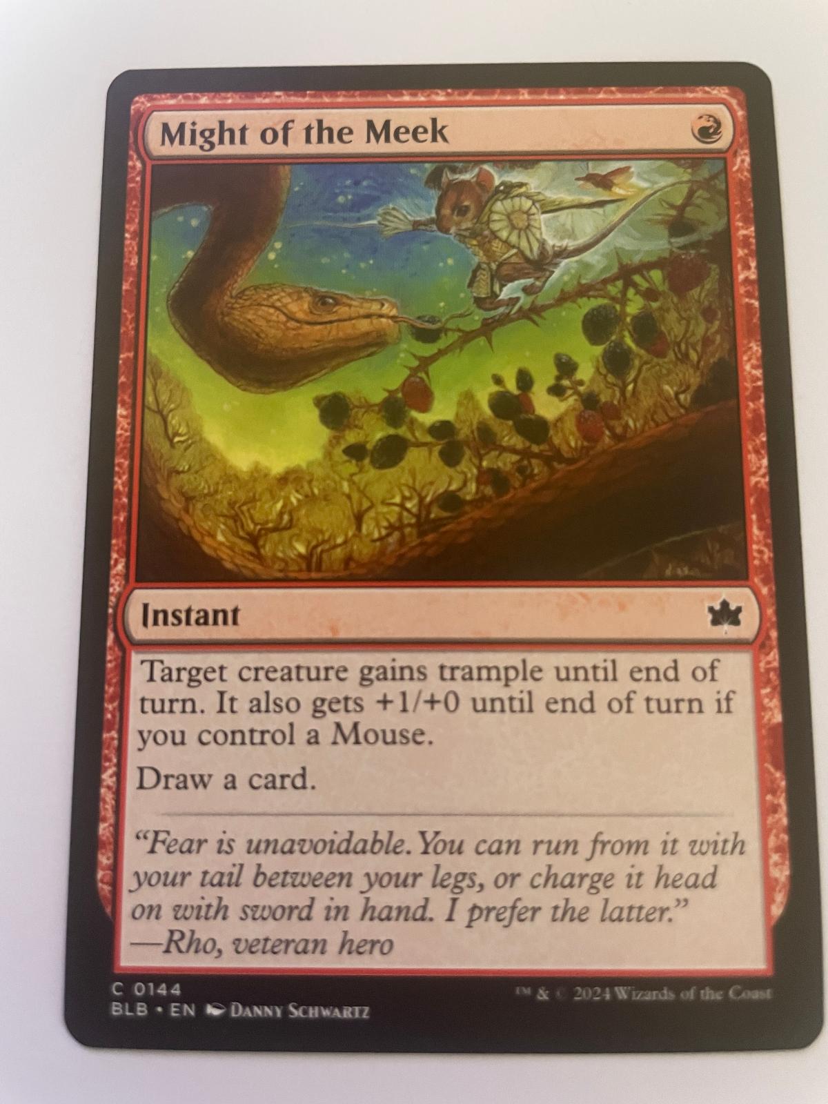 Might of the Meek 144 Common Bloomburrow Magic: The Gathering Near Mint